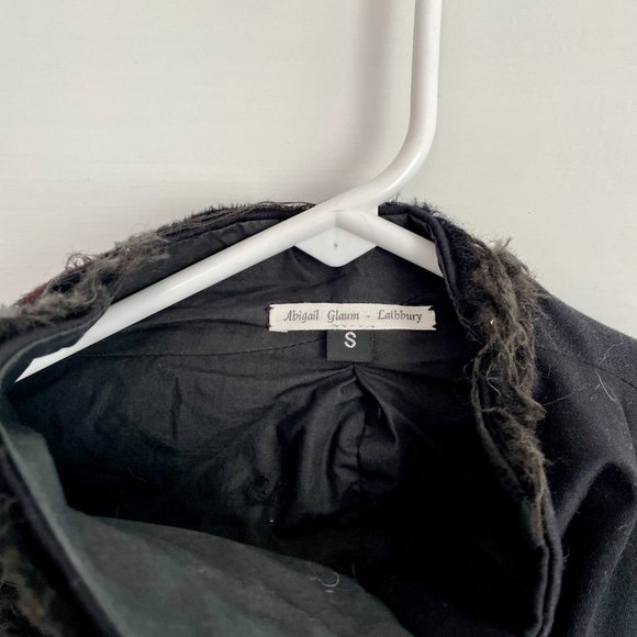 Abigail Glaum-Lathbury high collar Victorian style black jacket distressed S - Picture 3 of 5